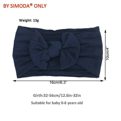 Snowie Soft Turban Knotted Cotton Headbands For Baby Girls Multicolor