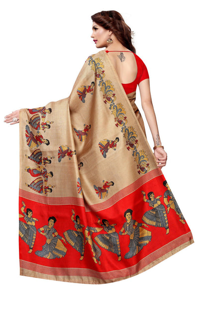 Vamika Chiku Kalamkari With Jhalar Khadi Modern Silk Saree
