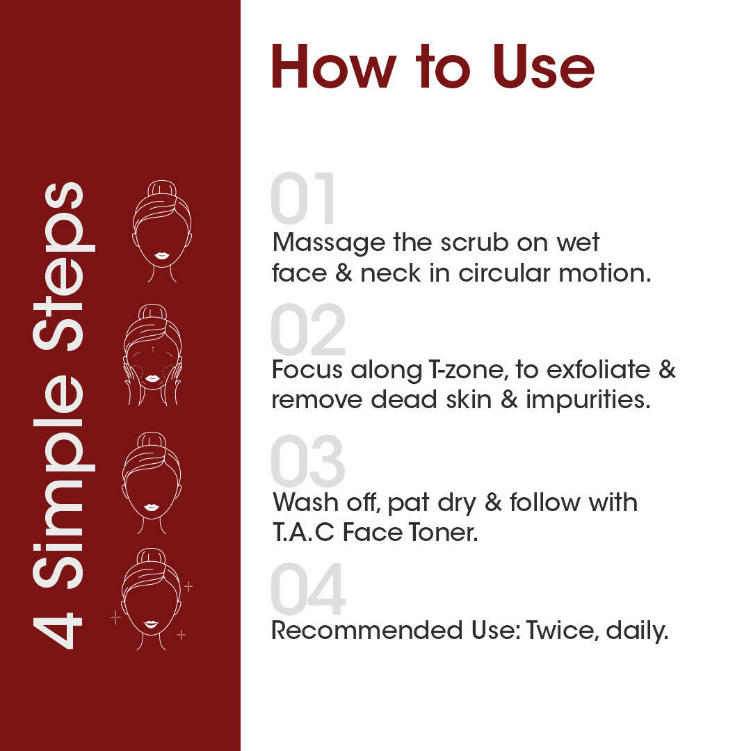 T.A.C - The Ayurveda Co. 7% Kumkumadi Face Scrub for Glowing & Radiant Skin