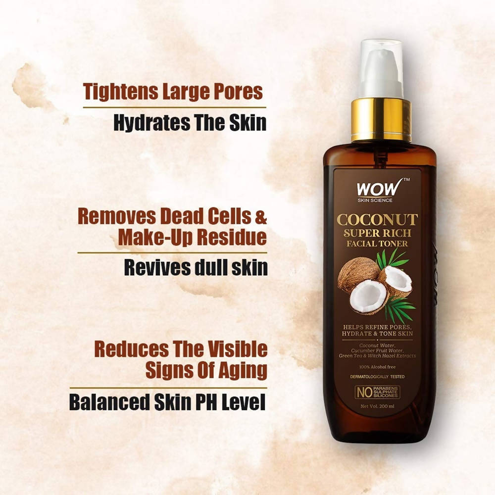 Wow Skin Science Coconut Super Rich Facial Toner - 200 ml