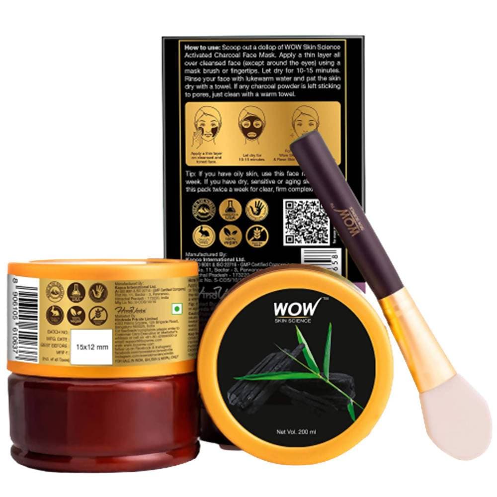 Wow Skin Science Activated Charcoal Face Mask - 200 ml