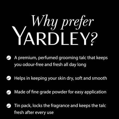 Yardley London Elegance Deodorizing Talc Powder For Men