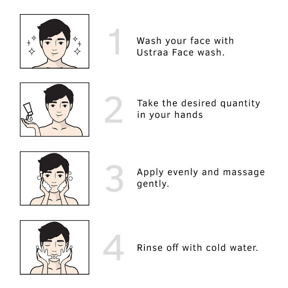 Ustraa Activated Charcoal Face Scrub For Men