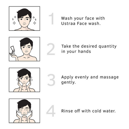 Ustraa Activated Charcoal Face Scrub For Men