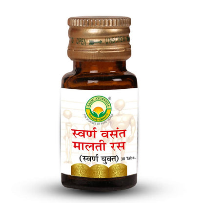 Basic Ayurveda Swarn Vasant Malti Ras (With Gold) Tablets - 30 Tablets