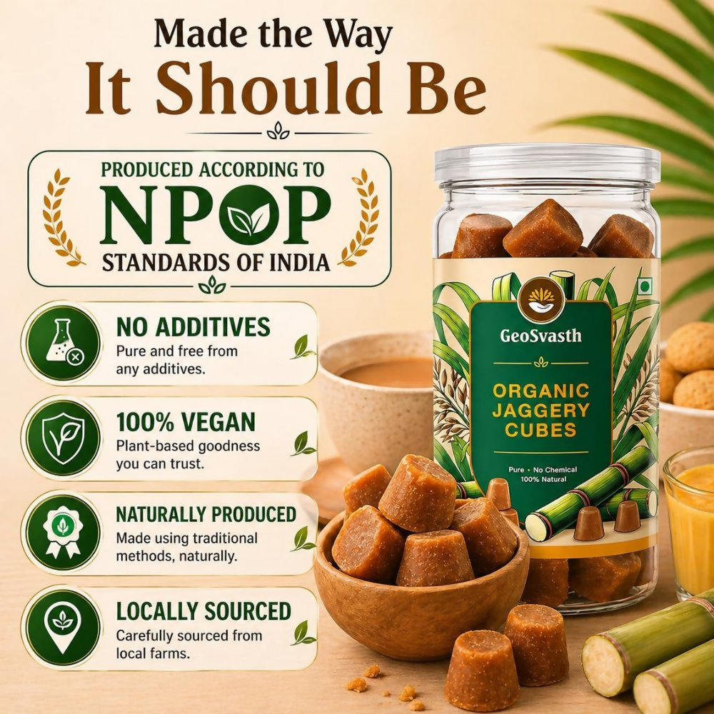 GeoSvasth Organic Jaggery Cubes