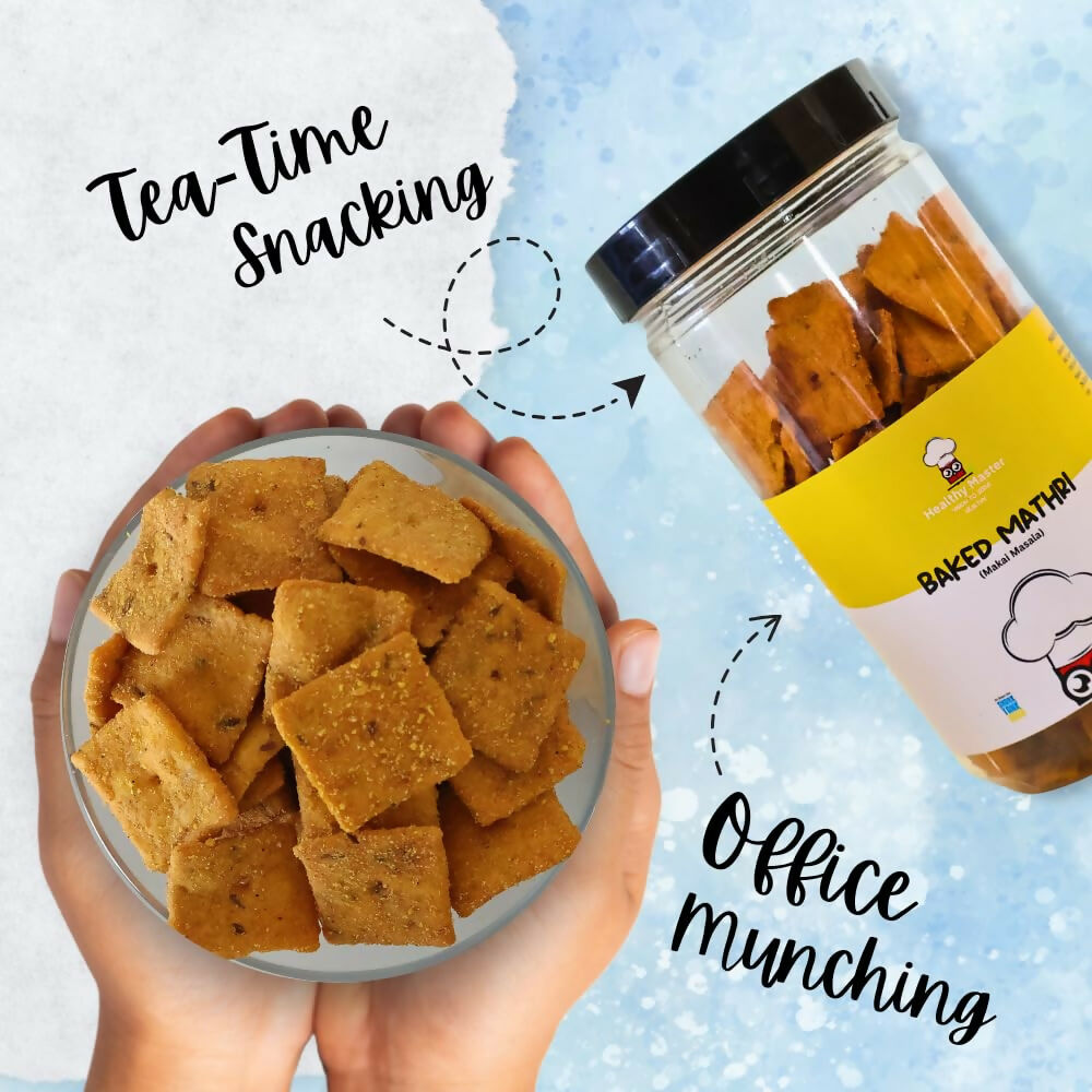 Healthy Master Baked Makai Masala Mathri Healthy Namkeen Snacks