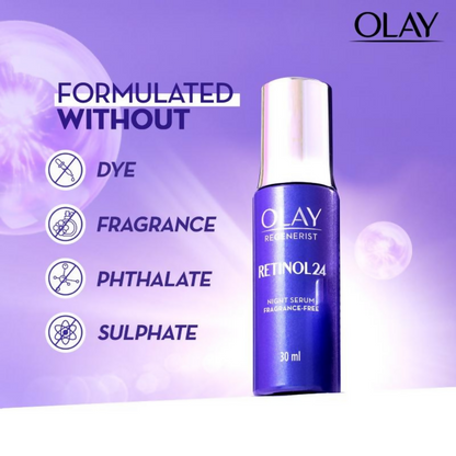 Olay Retinol Kit For Overnight Repair - Serum With Free Cleanser