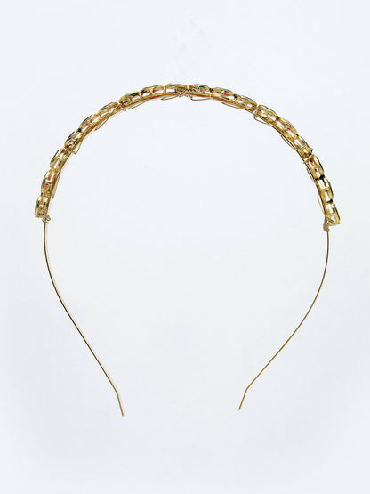 NVR Women's Multi colour Kundan Gold-Polished Embellished Hairband