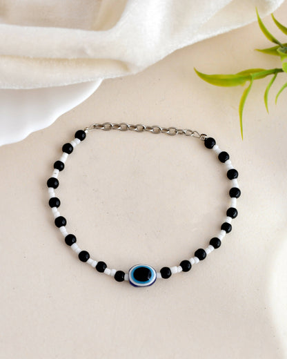 VOJ Stainless Steel Beads Brass Bracelet