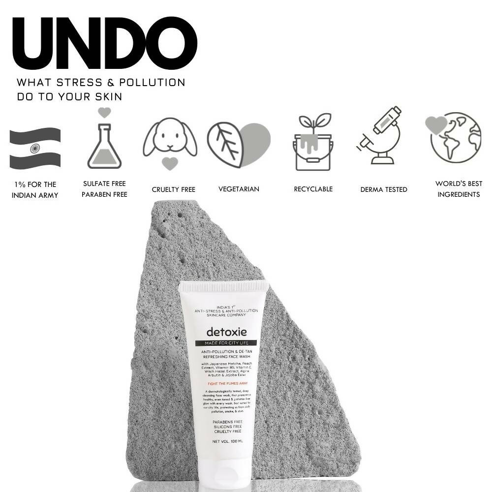 Detoxie Anti-Pollution & De-Tan Refreshing Face Wash - 100 ml