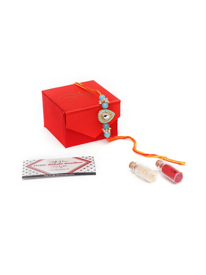 Designer kundan Rakhi - Ruby Raang