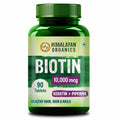 Himalayan Organics Biotin 10000 Mcg with Keratin + Piperine Tablets - 90 Tabs