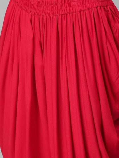 Cheera Women’s Red Dhoti Pant CH10D