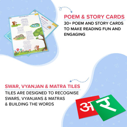 ClassMonitor Hindi Language Learning Kit with Free Mobile App for kids of Age 2.5-5.5 Years