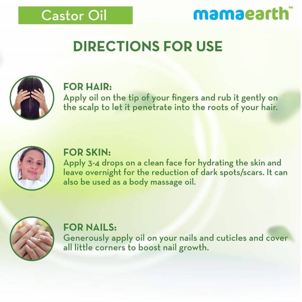Mamaearth Castor Oil For Skin, Hair and Nails - 150 ml