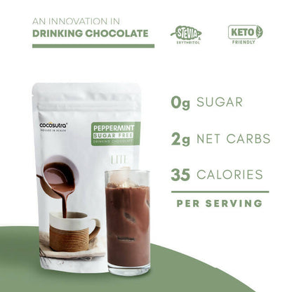 Cocosutra Lite - Peppermint Sugar Free Drinking Chocolate Mix