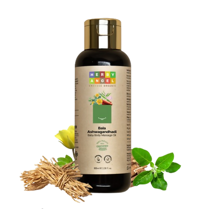 Herby Angel Bala Ashwagandhadi Body Massage Oil for Baby
