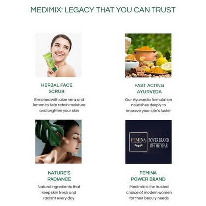 Medimix Ayurvedic Everyday Face Scrub with Aloe Vera & Lemon