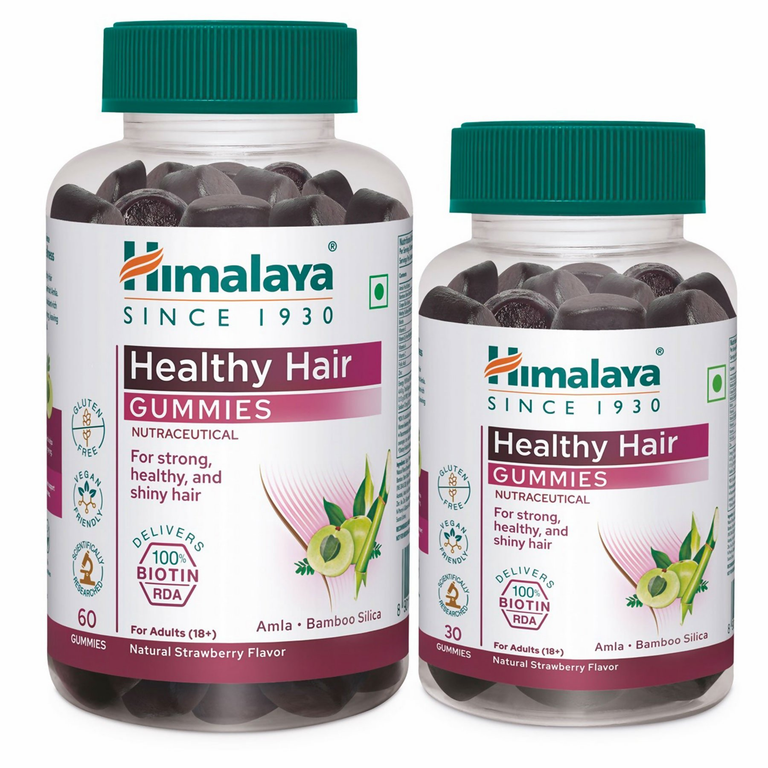 Himalaya Herbals Healthy Hair Gummies | Biotin & Herbal Blend | Daily Wellness Support