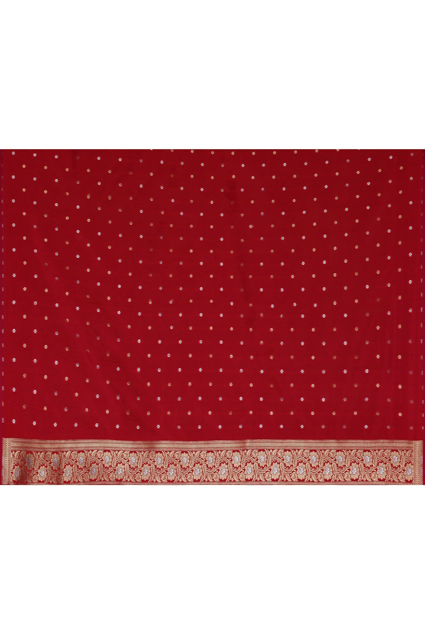 Joban Fashion Red Soft Pure Handloom Banarasi Silk Saree