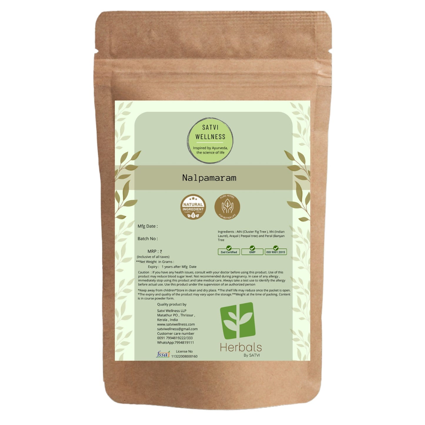 Satvi Wellness Naalpamaram Chopped