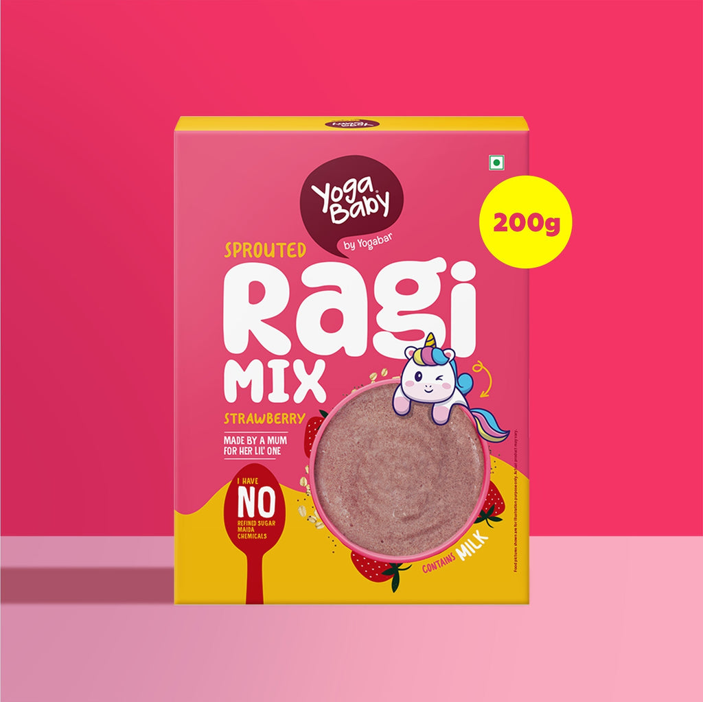 Yogabar Sprouted Ragi Mix Strawberry - 200 gms