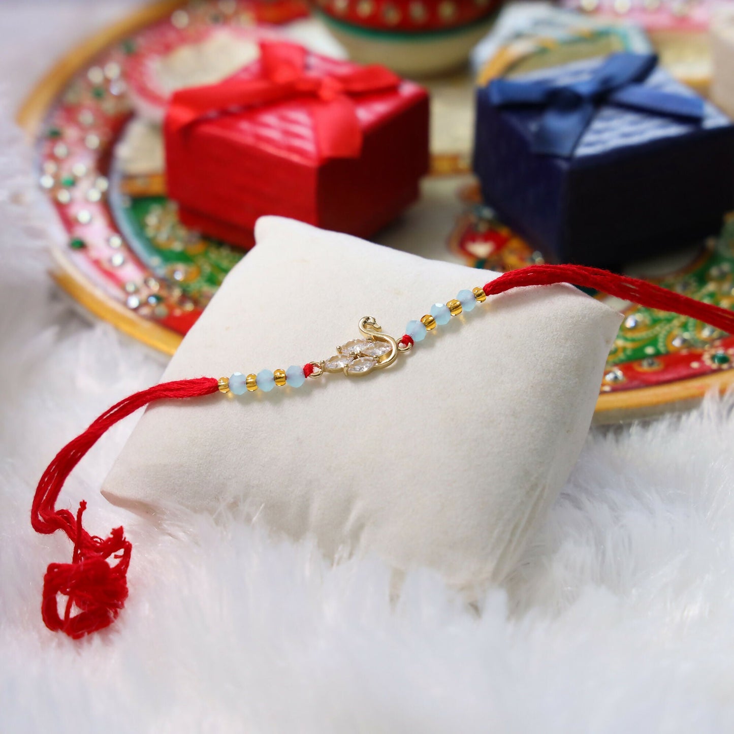 Indianvibez Ad Stone Fancy Rakhi