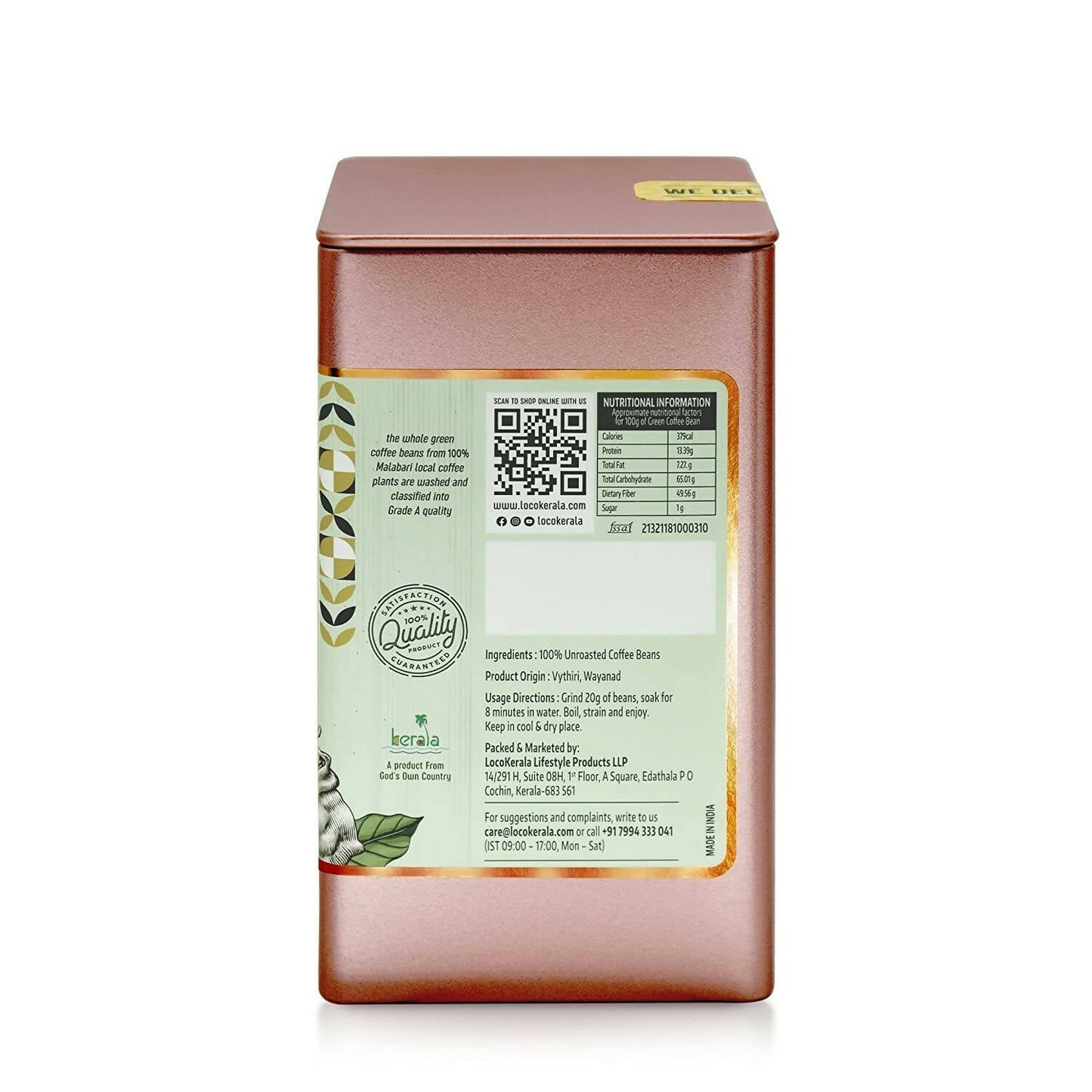 LocoKerala Green Malabari Reserve Unroasted Green Coffee Bean