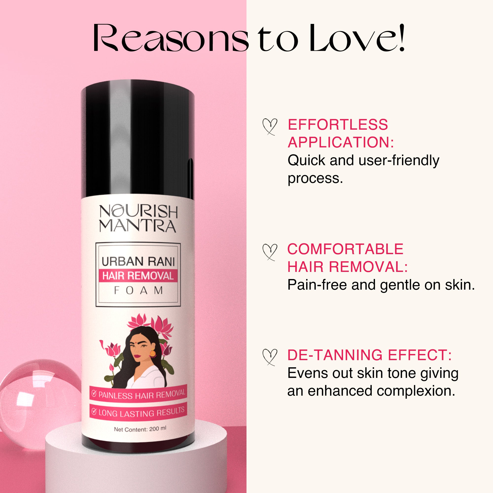 Nourish Mantra Urban Rani Hair Removal Foam - 200 ml