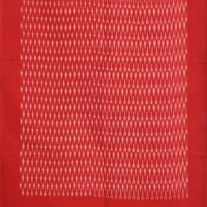 Red Pochampally Ikat Cotton Handloom Stole with Arrowhead Design - Global Threads
