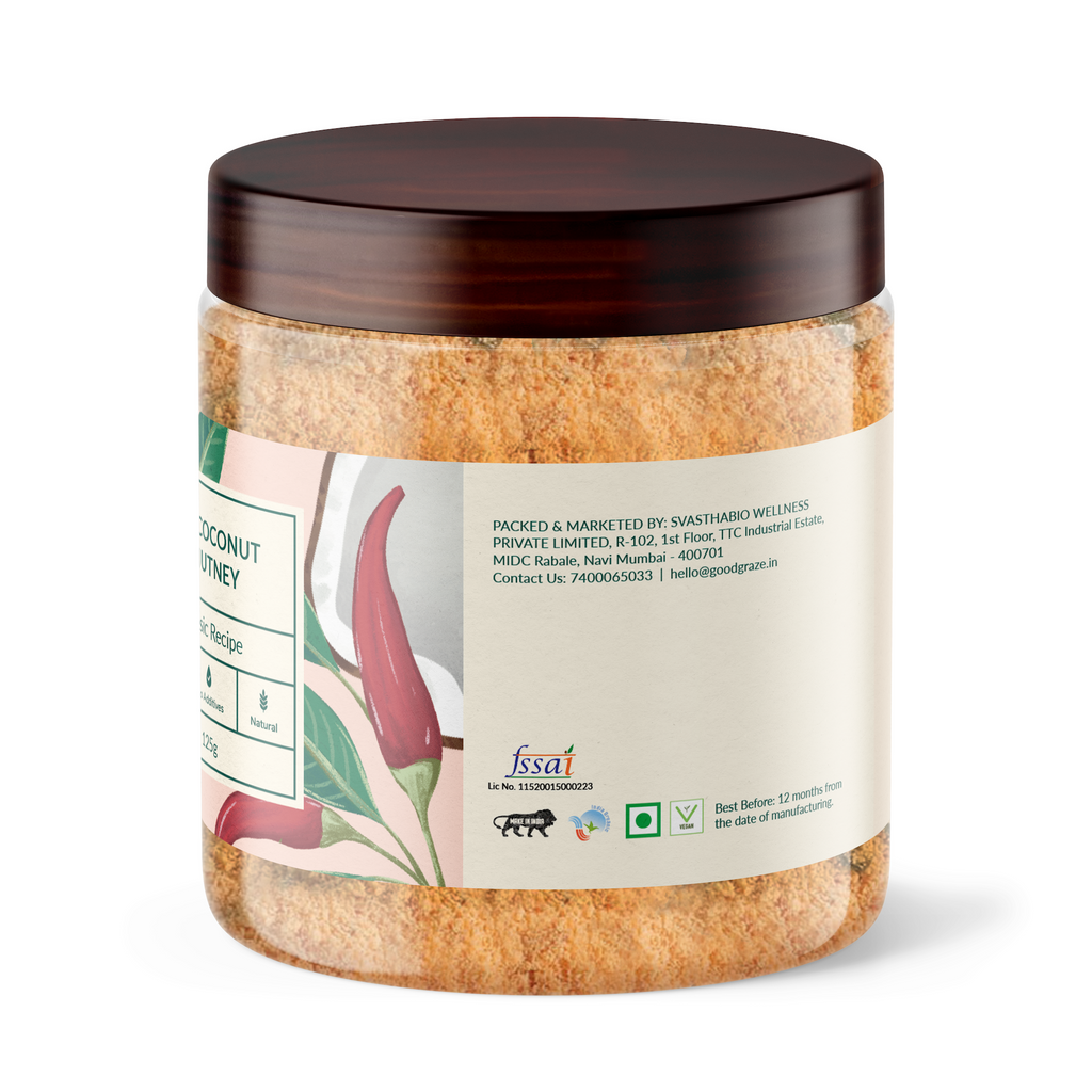 Good Graze Red Chilli Coconut Chutney Powder - 125gms
