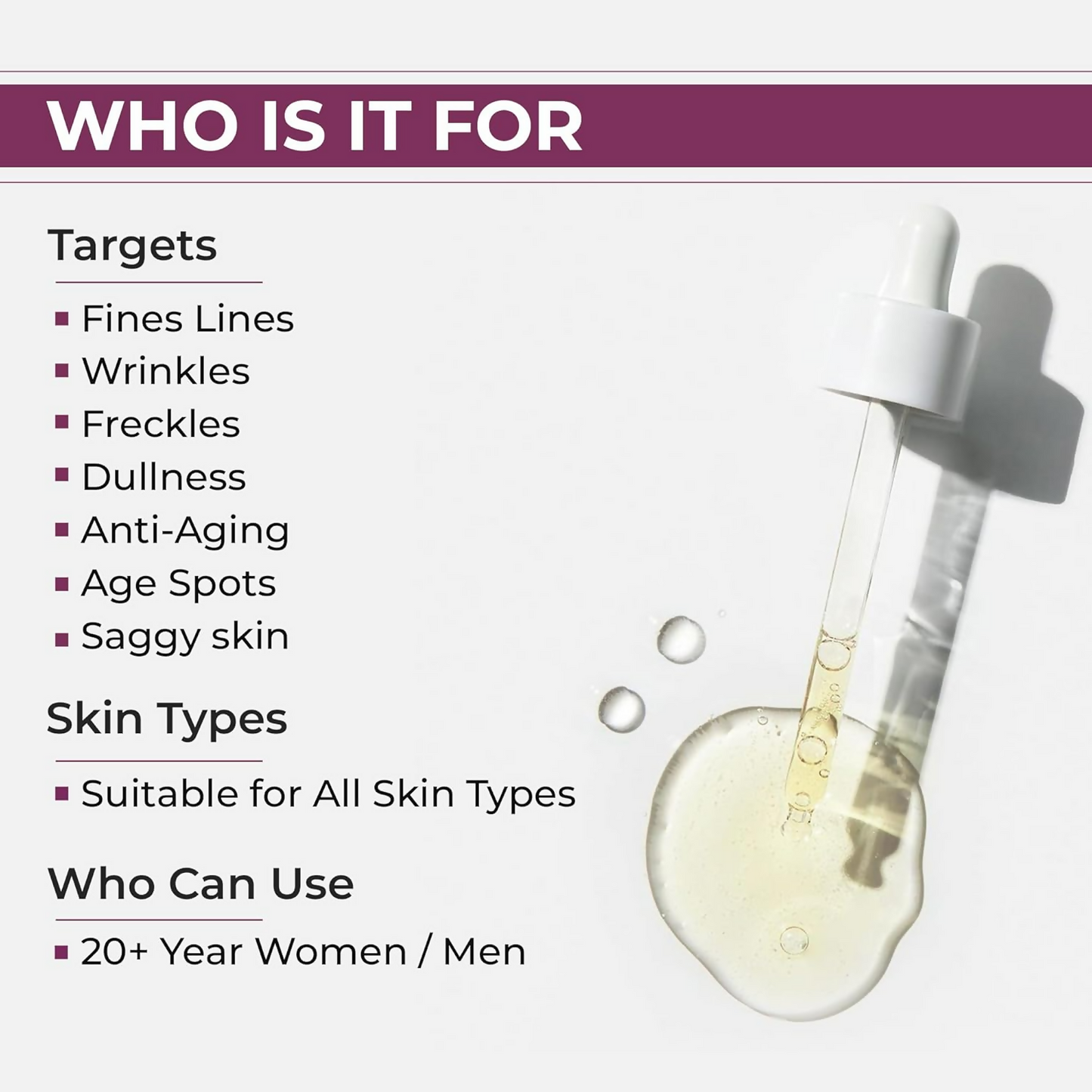 Proskire 0.3% Retinol Serum for Anti Aging Wrinkles Fine Lines & Youtuhful Skin