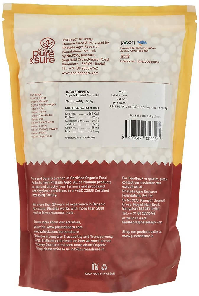 Pure & Sure Roasted Chana Traditional Organic Pulses