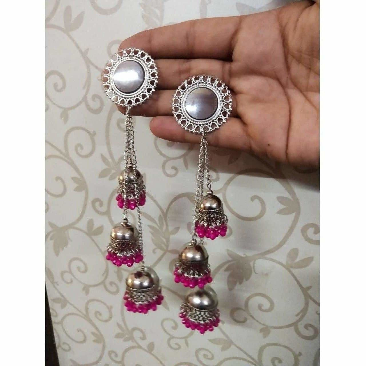 MS Fashion India Latest Designer Pink Color Earring Jhumka for Women