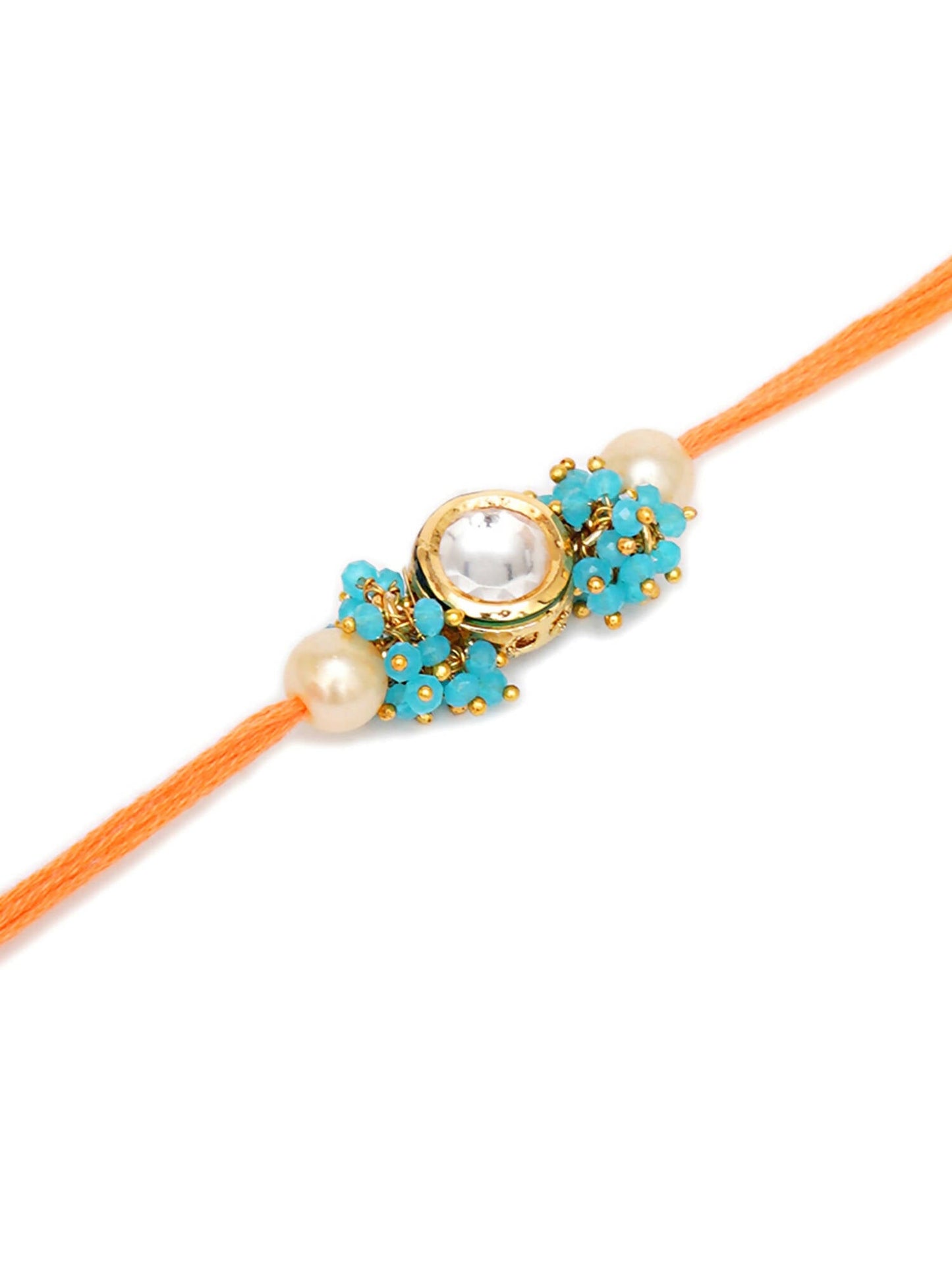 Designer kundan Rakhi - Ruby Raang
