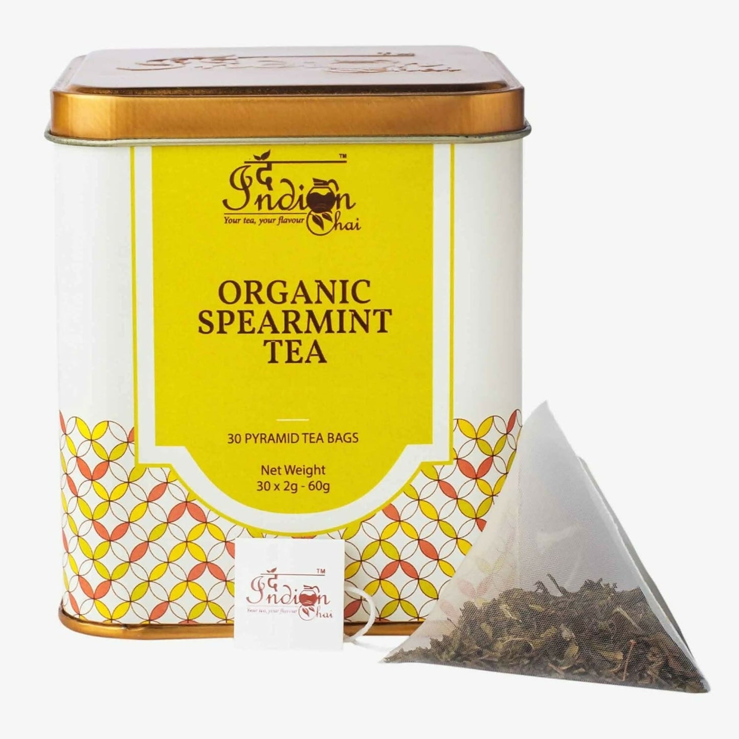 The Indian Chai – Organic Spearmint Tea 30 Pyramid Tea Bags