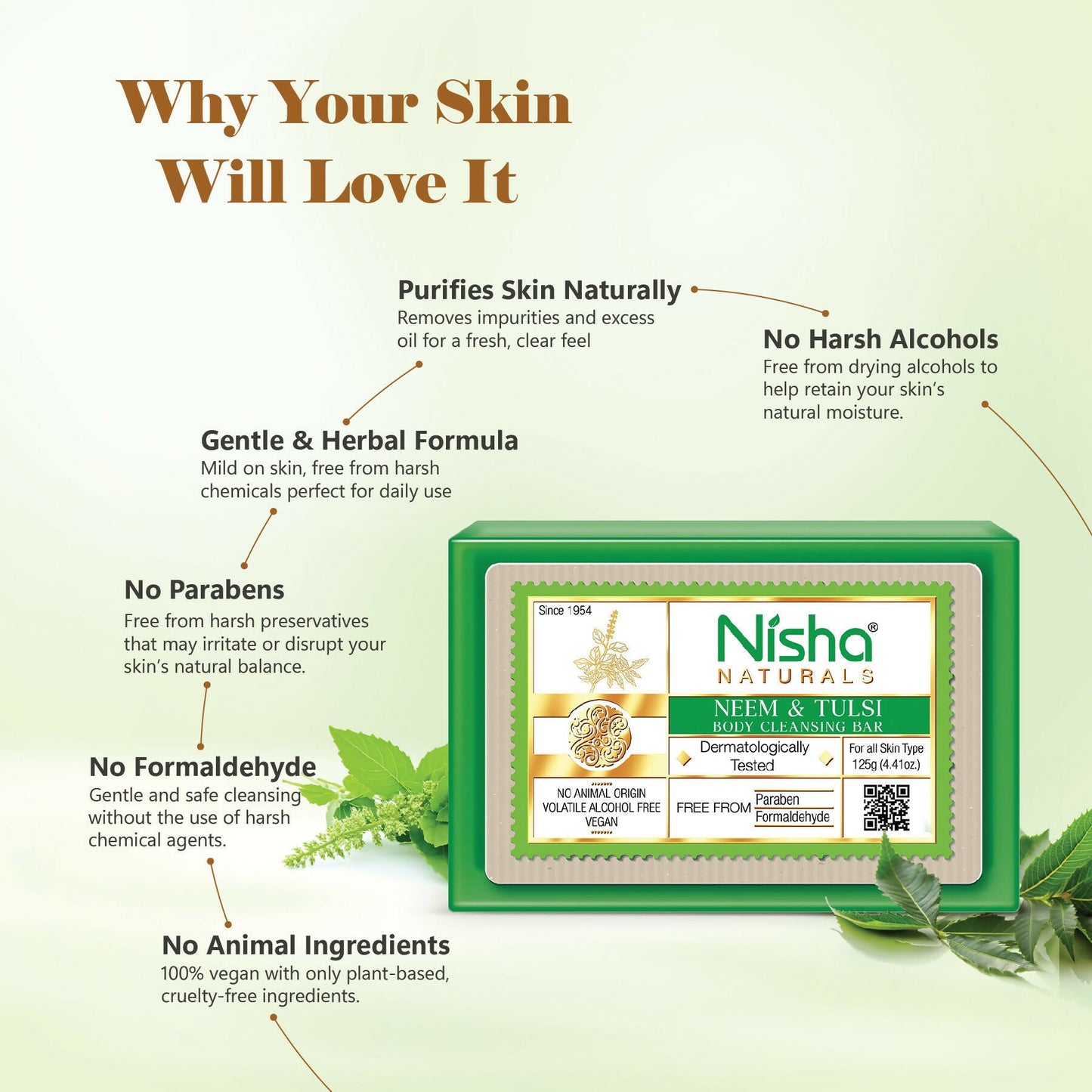 Nisha Neem & Tulsi Body Cleansing Soap Bar