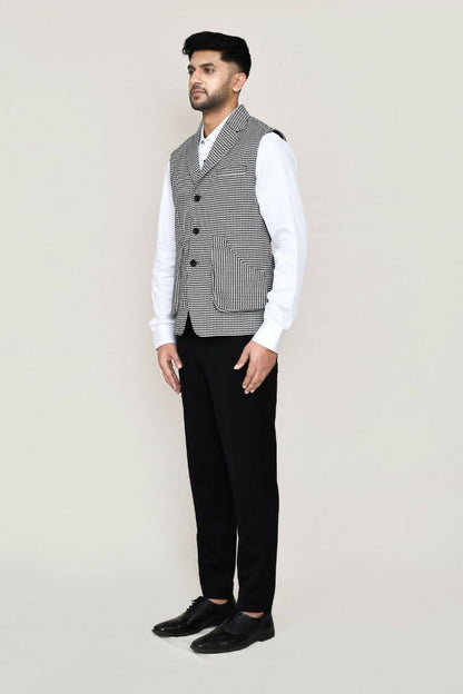 Joban Fashion White Colored Art Silk Fabric Kurta, Jacket With Straight Fit Pant