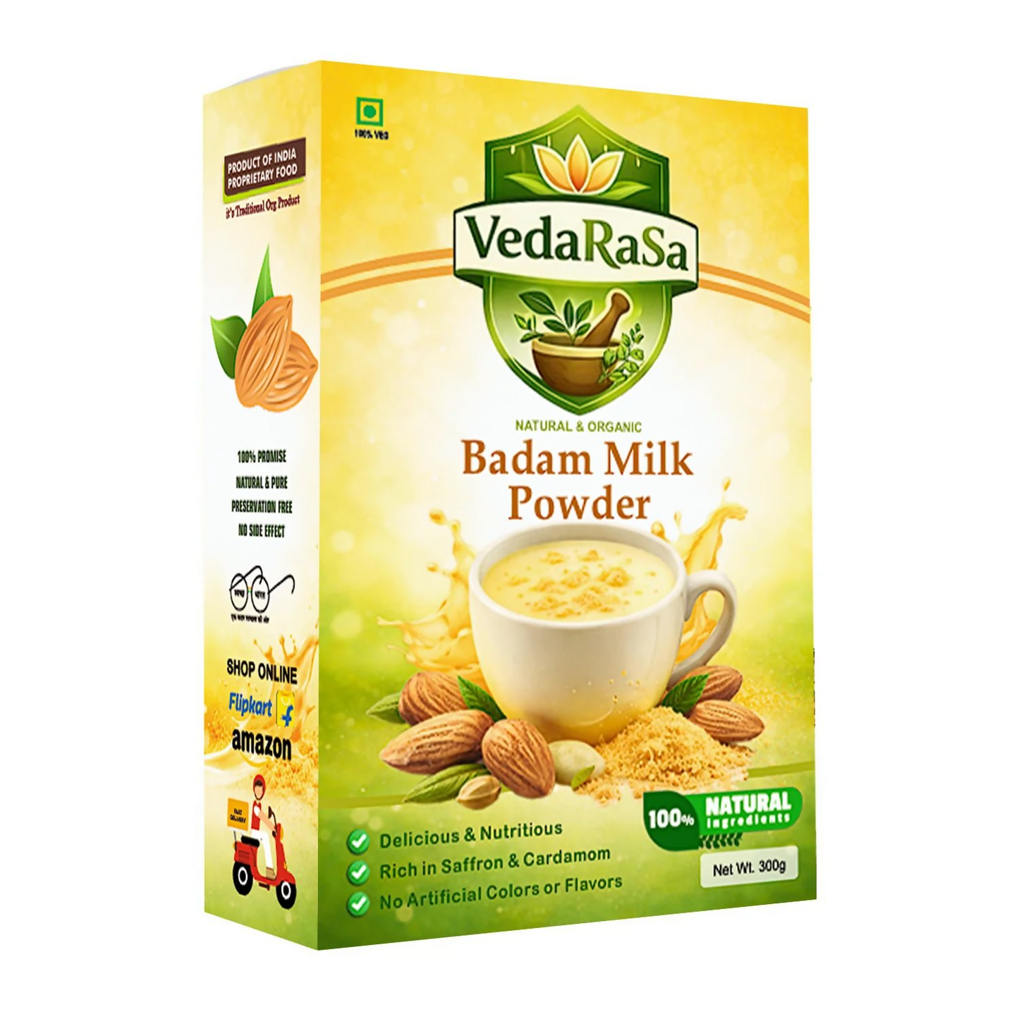 VedaRasa Badam Milk Powder Instant Almond Drink Mix