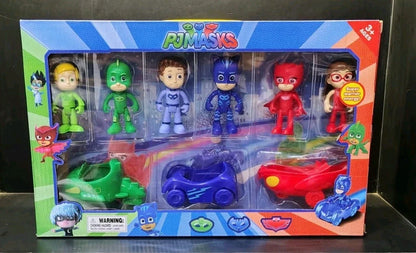 Cartoon Superhero PJ Masks Toy Set multicolor Car