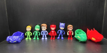 Cartoon Superhero PJ Masks Toy Set multicolor Car