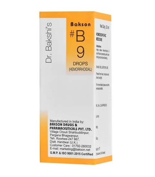 Bakson's Homeopathy B 9 Drops (Weight)