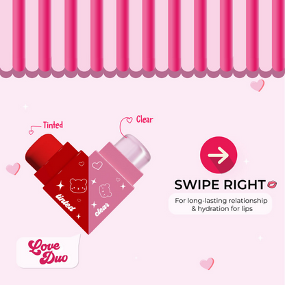 Blue Heaven Love Duo 2-In-1 Clear & Tinted Lip Balm - Bae (Clear+ Watermelon)