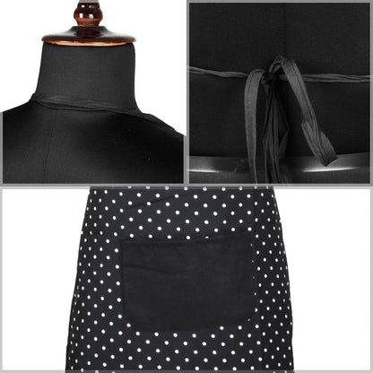 Kuber Industries Kitchen Apron Restaurant & Chef For Women & Men-Black