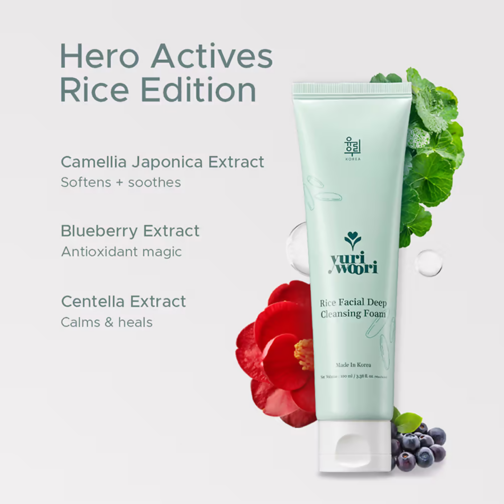 Yuri Woori Rice Facial Deep Cleansing Foam
