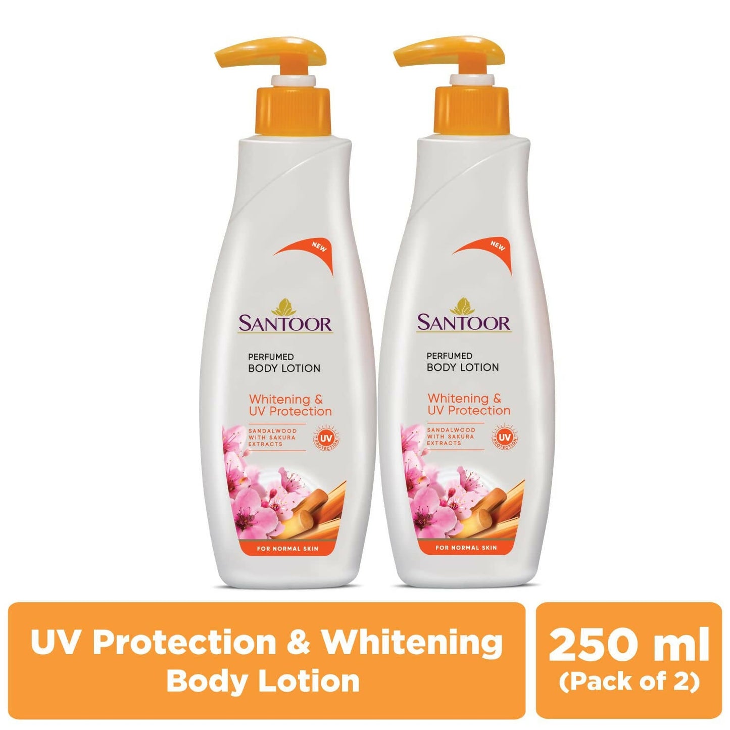 Santoor Body Lotion Whitening And UV Protection