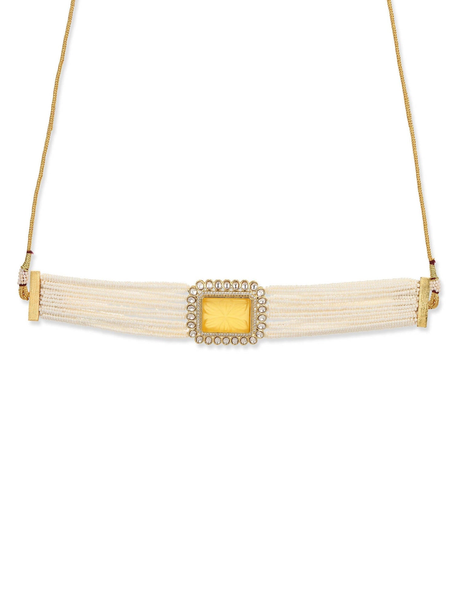 Women's Gold-Polished Necklace - Ruby Raang