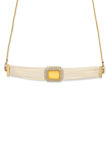 Women's Gold-Polished Necklace - Ruby Raang