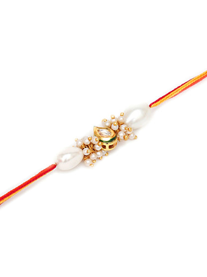 Designer kundan Rakhi - Ruby Raang
